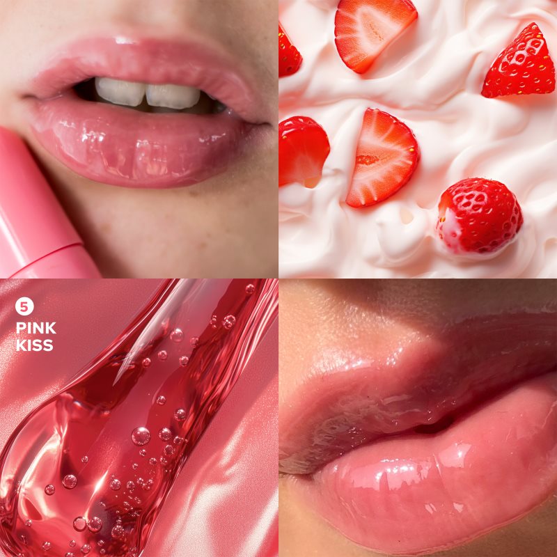 Dermacol Lip Treat hydratační lesk na rty odstín 5 Pink Kiss (Strawberries & Cream) 10 ml (obrázek 7)