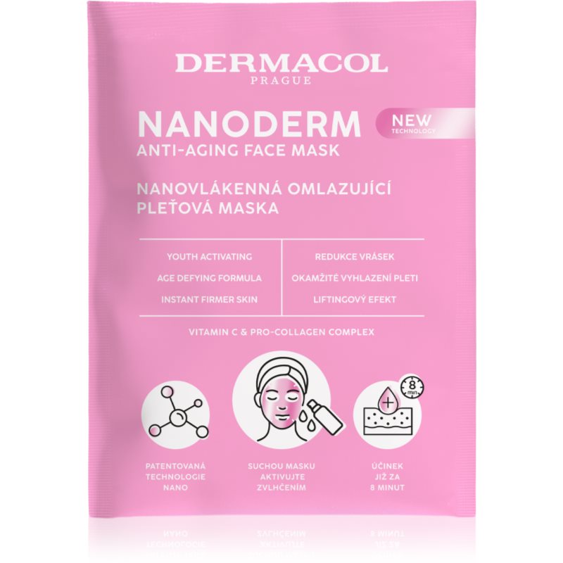 Dermacol Nanoderm suchá nanovlákenná omlazující pleťová maska 1.8 g
