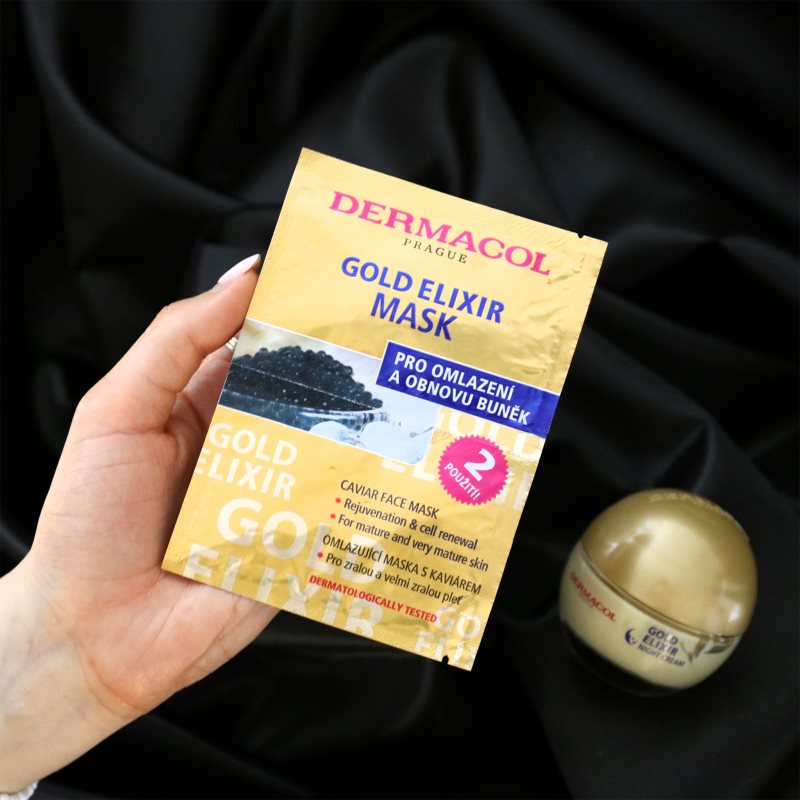 Dermacol Gold Elixir noćna krema za pomlađivanje s kavijarom 50 ml