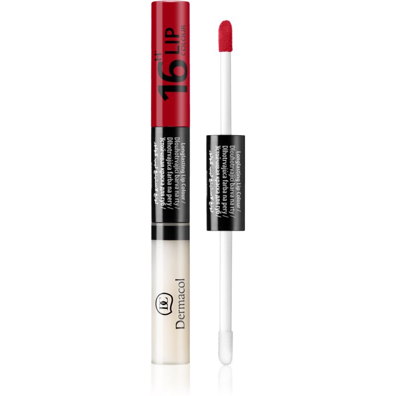 Dermacol 16H Lip Colour zweiphasige, langanhaltende Farbe und Gloss für die Lippen Farbton 03 4.8 g