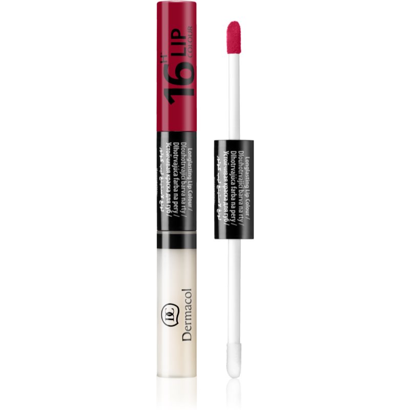 Dermacol 16H Lip Colour zweiphasige, langanhaltende Farbe und Gloss für die Lippen Farbton 06 4.8 g