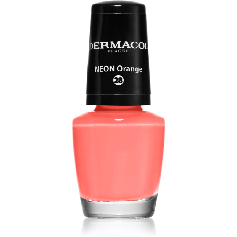 Dermacol Neon неоновий лак для нігтів відтінок 28 Orange 5 мл