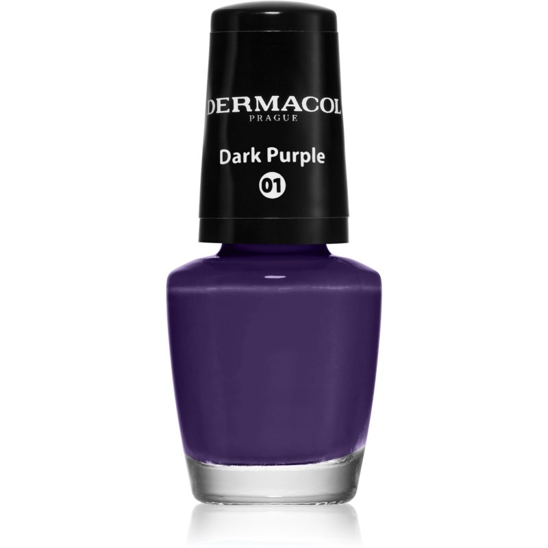 Dermacol Mini Nail Polish Shade 01 Dark Purple 5 Ml