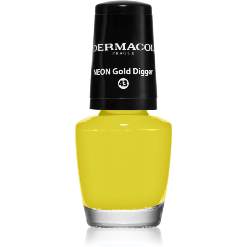 Dermacol Neon neon nail polish shade 43 Gold Digger 5 ml
