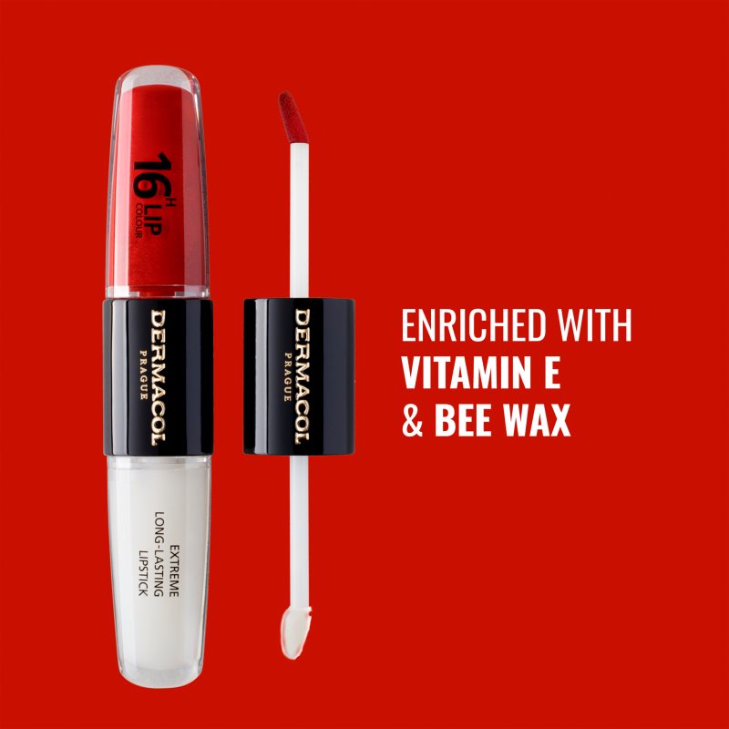 Dermacol 16H Lip Colour dlouhotrvající rtěnka a lesk na rty odstín 20 Secret Lovespell 2x4 ml (obrázek 7)