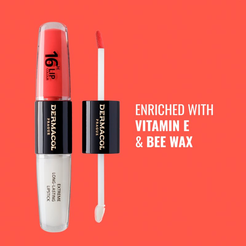 Dermacol 16H Lip Colour dlouhotrvající rtěnka a lesk na rty odstín 26 2x4 ml (obrázek 8)