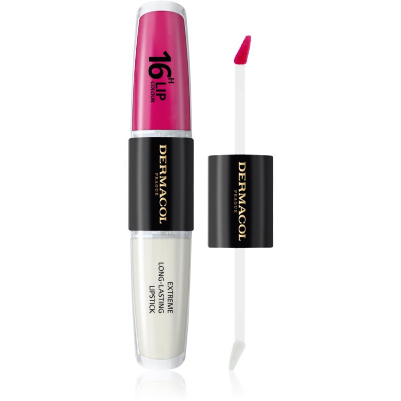 Dermacol 16H Lip Colour langlebiger, glänzender Lippenstift Farbton 38 2x4 ml