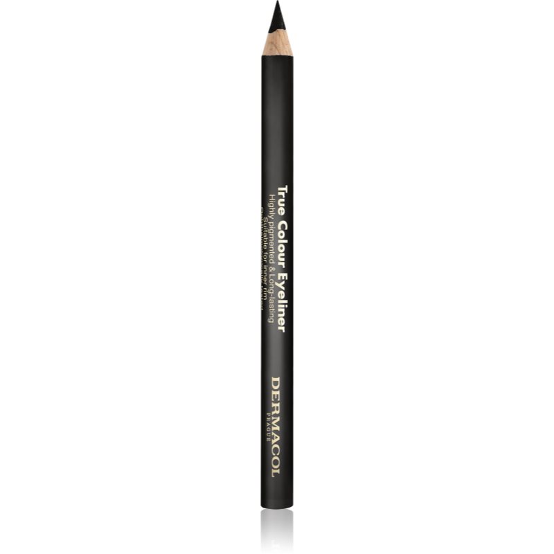 Dermacol True Colour Eyeliner dlouhotrvající tužka na oči odstín 01 Black 4 g