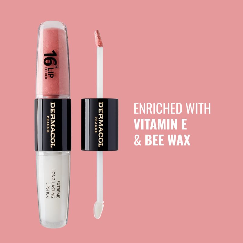Dermacol 16H Lip Colour dlouhotrvající rtěnka a lesk na rty odstín 13 2x4 ml (obrázek 8)