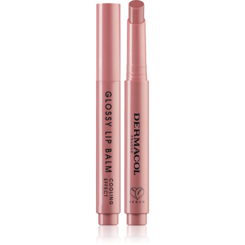 Dermacol Glossy Lip Balm pečující lesk na rty s chladivým účinkem vůně 01 Vanilla 2.2 g