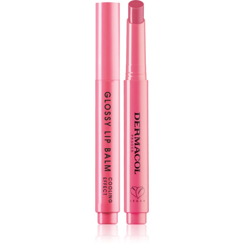 Dermacol Glossy Lip Balm pečující lesk na rty s chladivým účinkem vůně 04 Lychee 2.2 g
