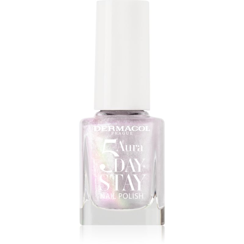 Dermacol 5 Day Stay Aura dlhotrvajúci lak na nechty s perleťovým leskom odtieň 67 Cream Pearl 11 ml