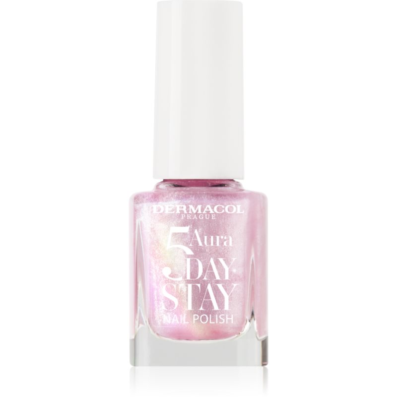 Dermacol 5 Day Stay Aura dlhotrvajúci lak na nechty s perleťovým leskom odtieň 68 Rose Whisper 11 ml