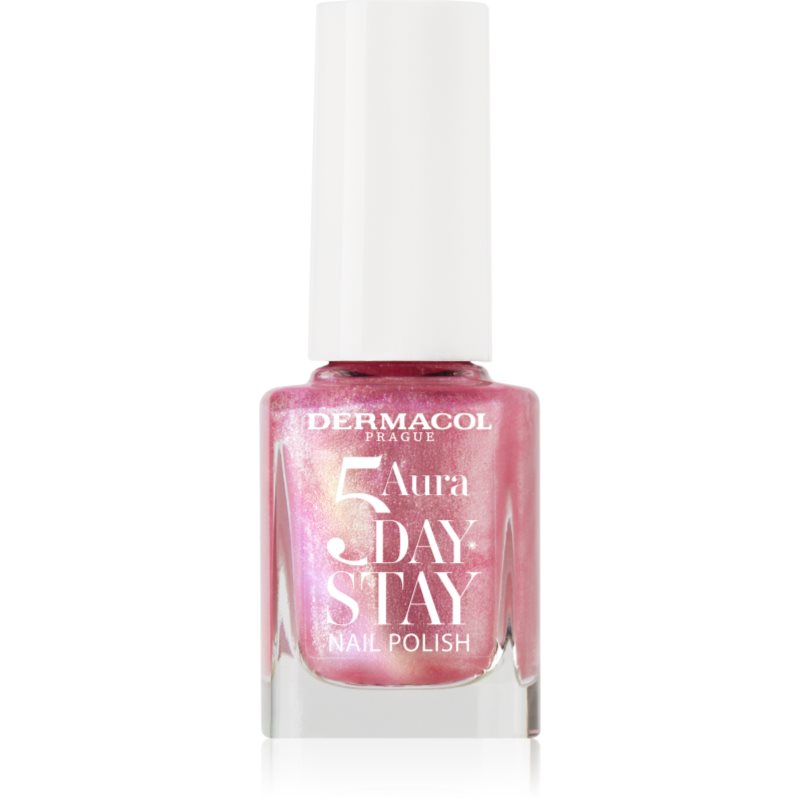 Dermacol 5 Day Stay Aura dlhotrvajúci lak na nechty s perleťovým leskom odtieň 69 Rose Glow 11 ml