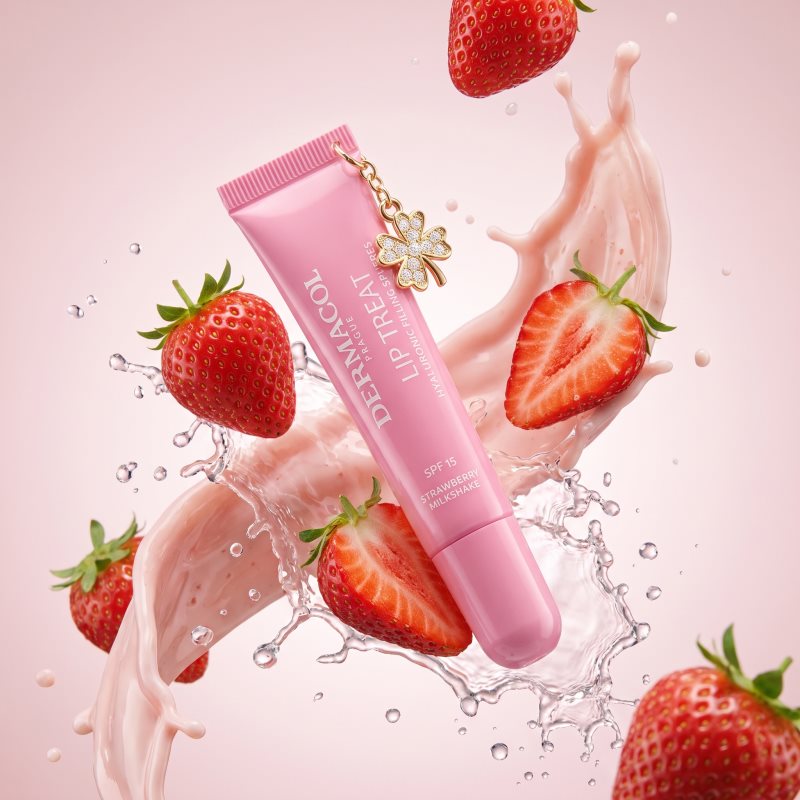 Dermacol Lip Treat Hydratisierendes Lipgloss SPF 15 Farbton 14 Strawberry Milkshake 10 ml (Bild 2)