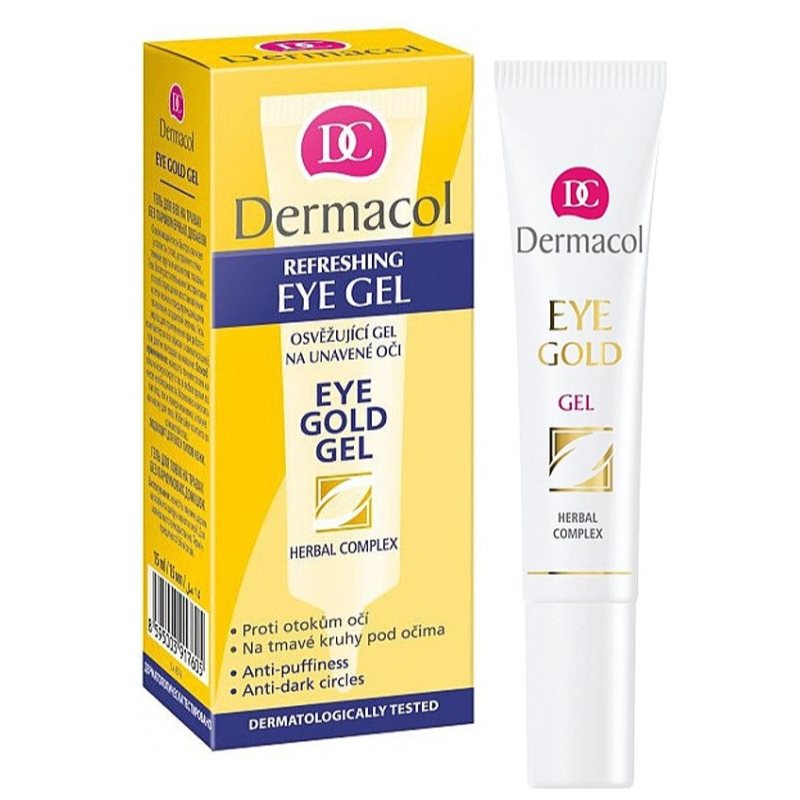 Dermacol Gold Refreshing Gel To Treat Swelling And Dark Circles 15 Ml