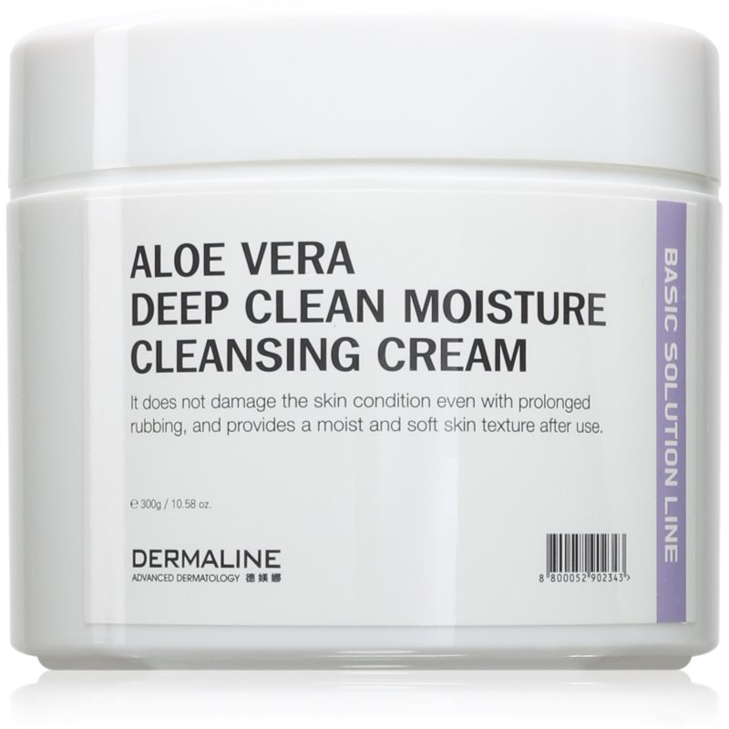 Dermaline Basic Solution Line Aloe Vera Deep Clean Moisture Cleansing Cream hloubkově čisticí krém s aloe vera pro citlivou pleť 300 ml