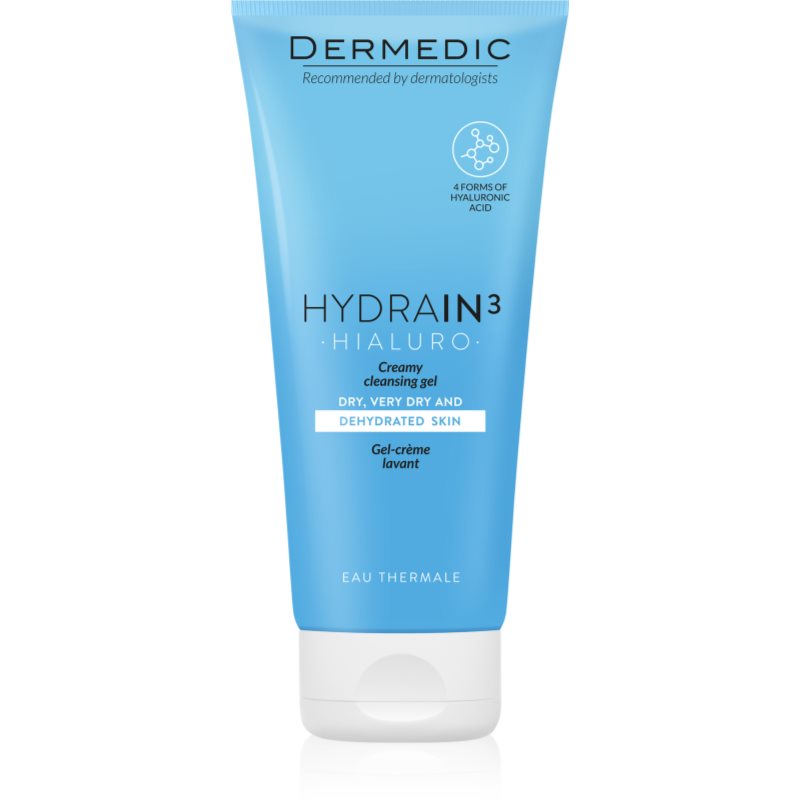 Dermedic Hydrain3 Hialuro creamy cleansing gel for dehydrated dry skin 200 ml
