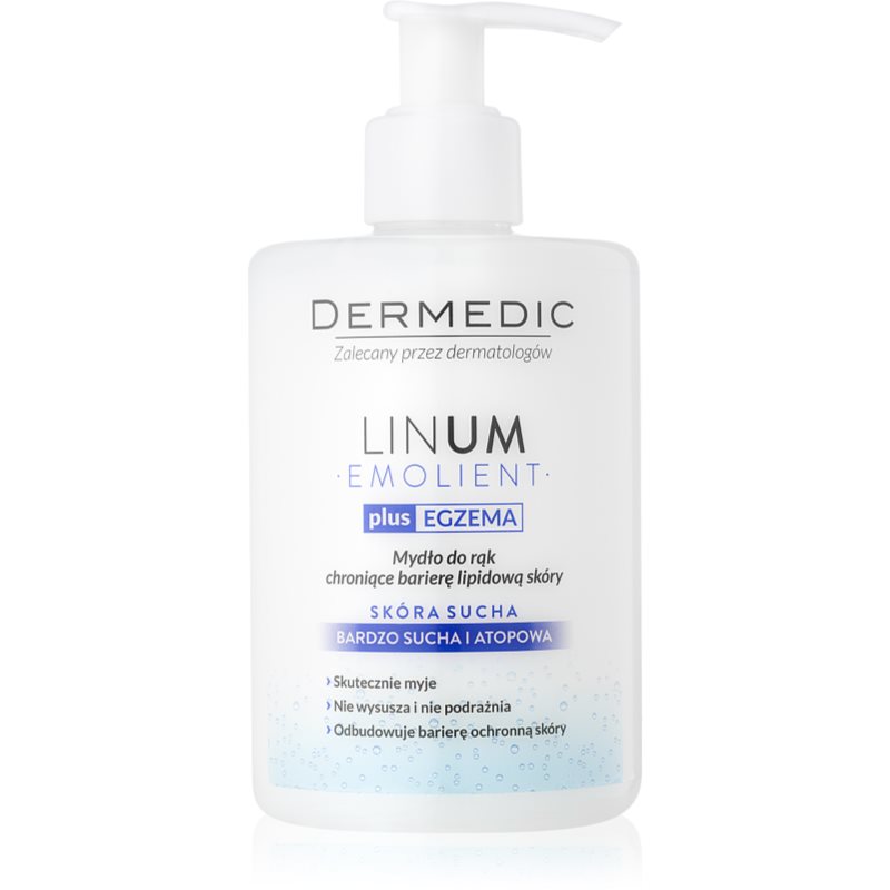 Dermedic Linum Emolient szappan kézre a lipidréteg védelmére 300 ml