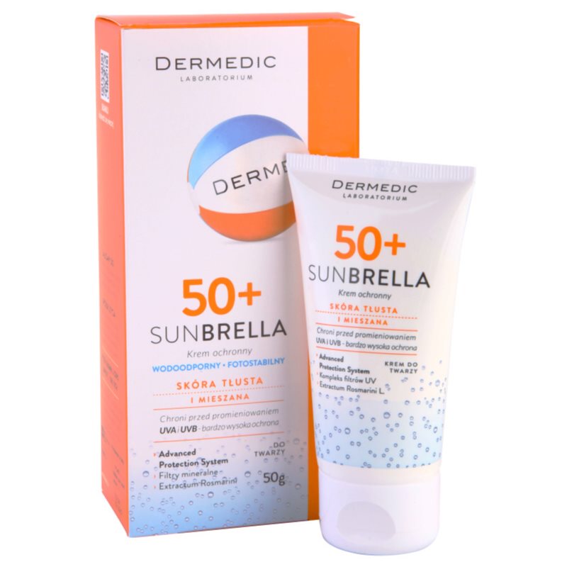 Dermedic Sunbrella захисний крем для жирної та комбінованої шкіри SPF 50+ 50 гр