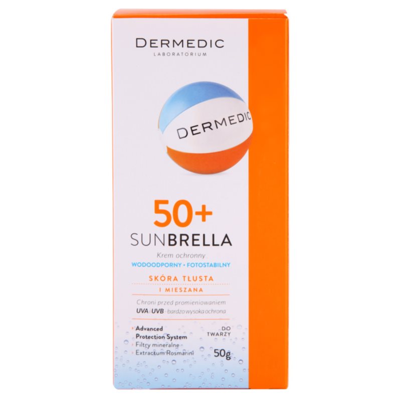 Dermedic Sunbrella захисний крем для жирної та комбінованої шкіри SPF 50+ 50 гр