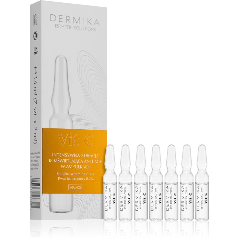 Dermika Esthetic Solutions Vit C інтенсивний догляд для сяючої шкіри 7x2 мл