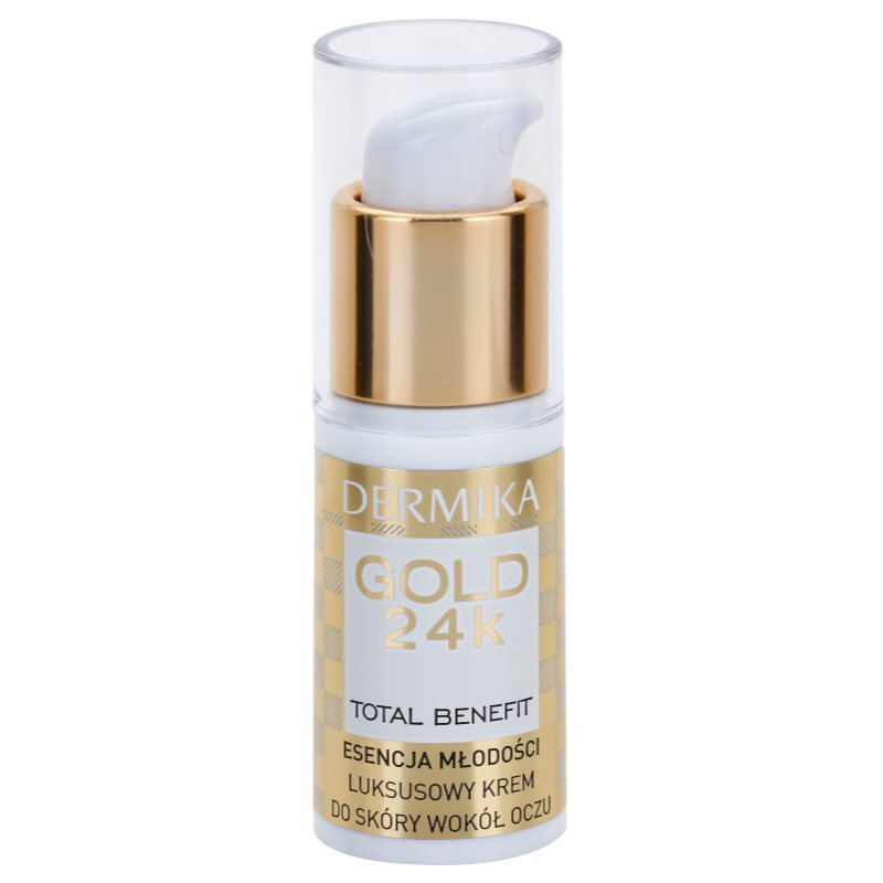 Dermika Gold 24k Total Benefit омолоджуючий крем для шкріри навколо очей 15 мл