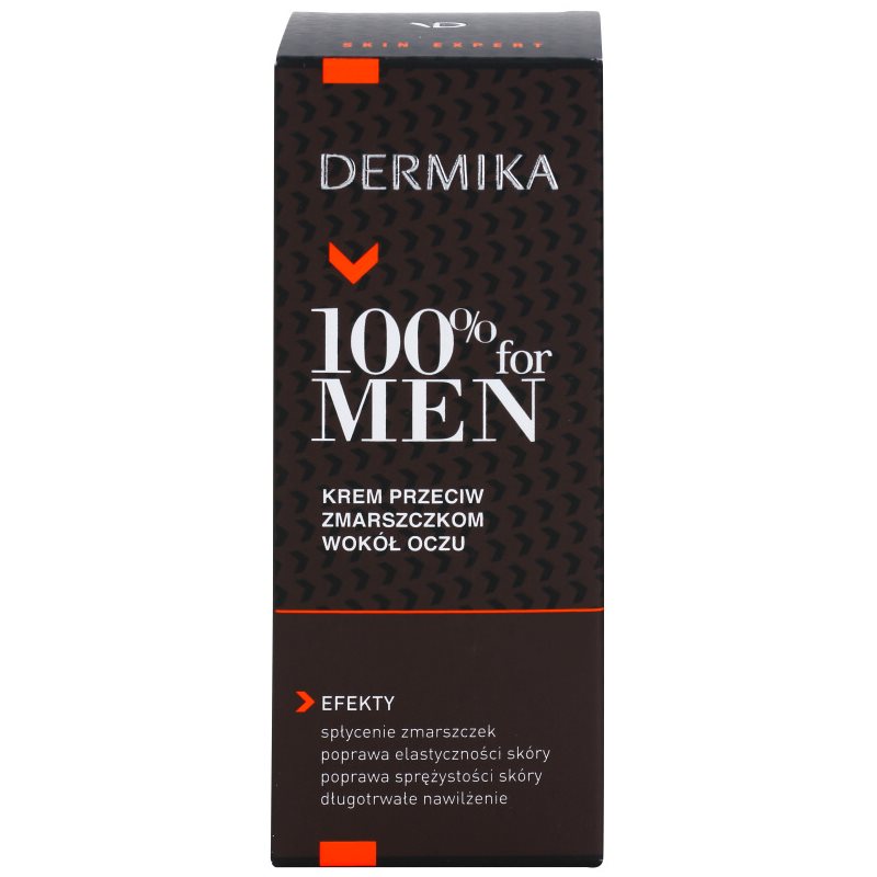 Dermika 100% For Men крем проти зморшок для шкіри навколо очей 15 мл