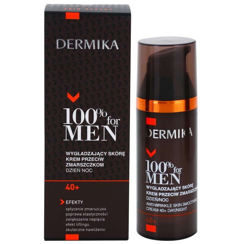 Dermika 100% For Men розгладжуючий крем проти зморшок 40+ 50 мл