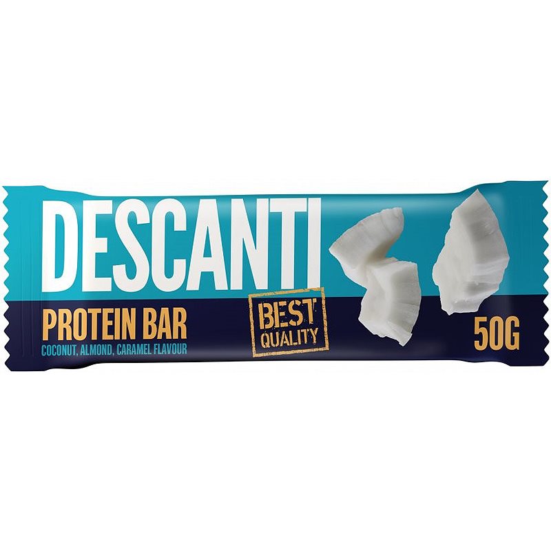 Descanti Protein Bar proteínová tyčinka príchuť Coconut, Almond, Caramel 50 g