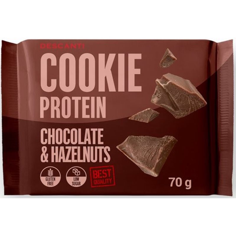 E-shop Descanti Protein Cookie proteinová sušenka příchuť Chocolate & Hazelnuts 70 g