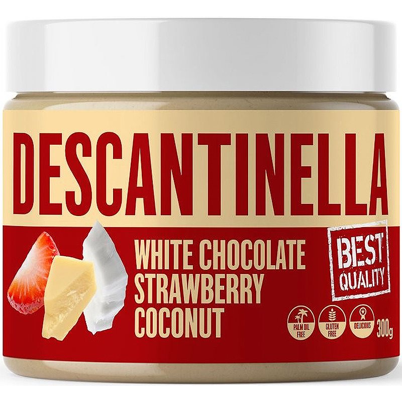 Descanti Descantinella White Chocolate Strawbery Coconut ořechová pomazánka 300 g