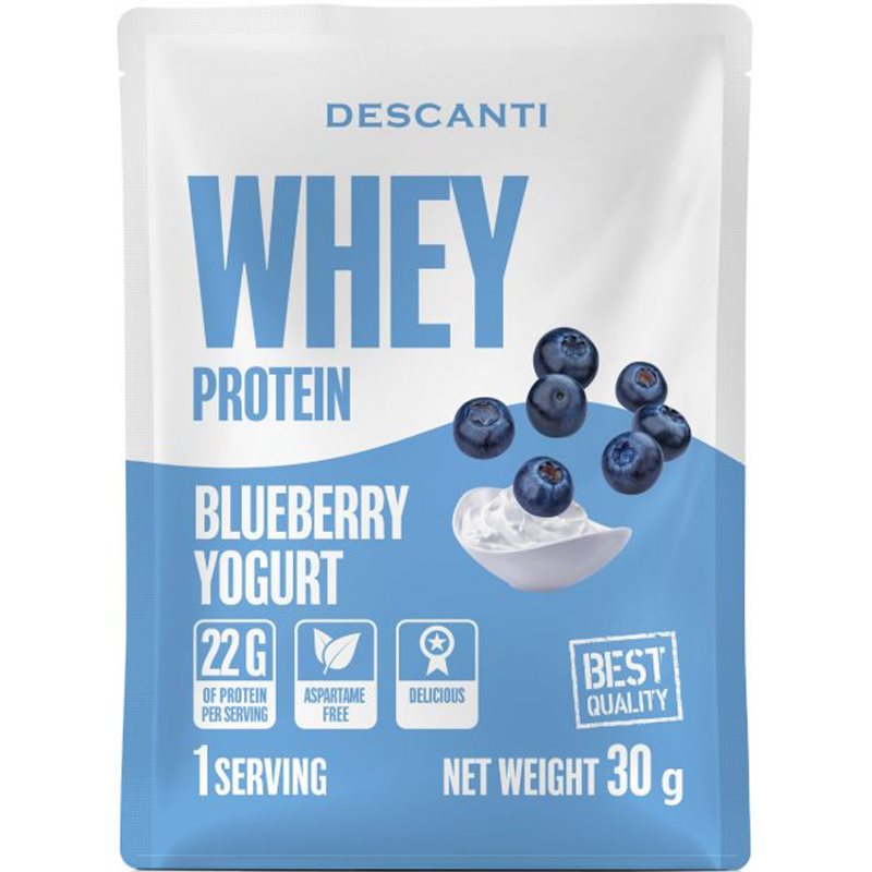 Descanti Whey Protein srvátkový proteín príchuť Blueberry Yogurt 30 g