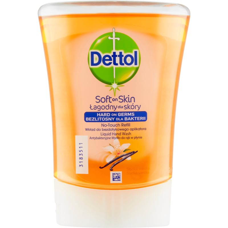 Dettol Soft on Skin No-Touch Refill atsarginis įdėklas į bekontaktį muilo dozatorių Sweet Vanilla 250 ml