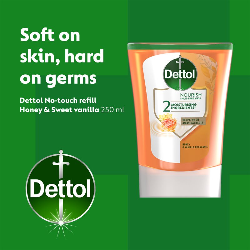 Dettol Soft On Skin Kids No-Touch Refill наповнювач для безконтактного дозатора мила Honey & Vanilla 250 мл