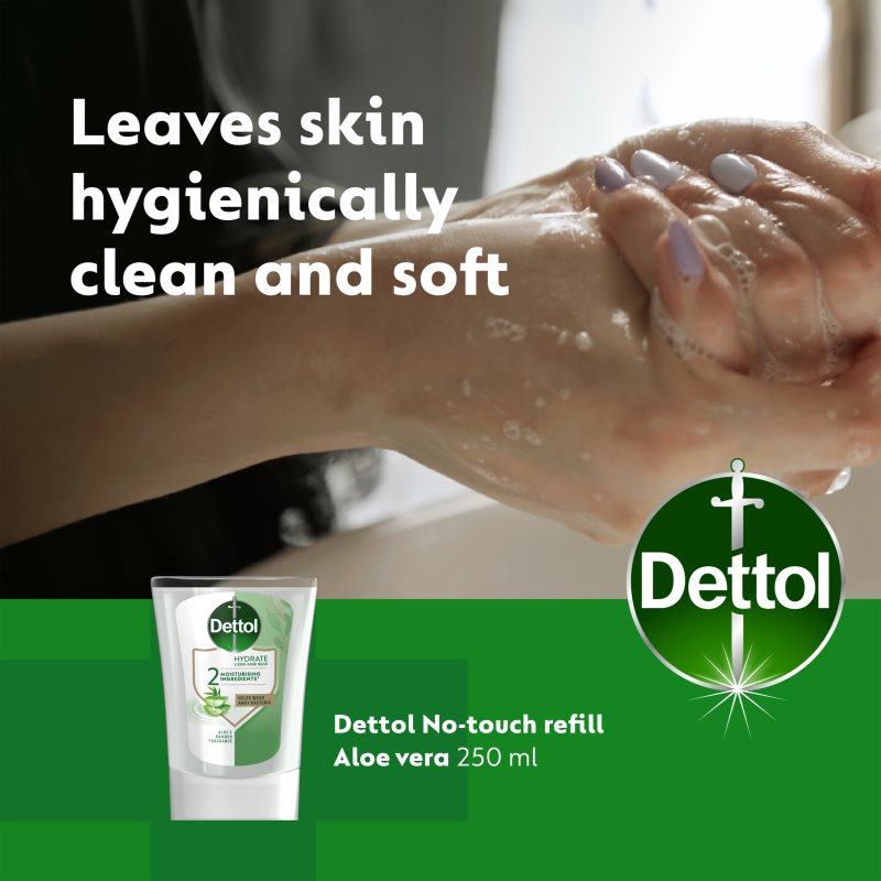 Dettol Soft On Skin Set Recharge Pour Doseur De Savon Sans Contact Conditionnement Avantageux Aloe Vera