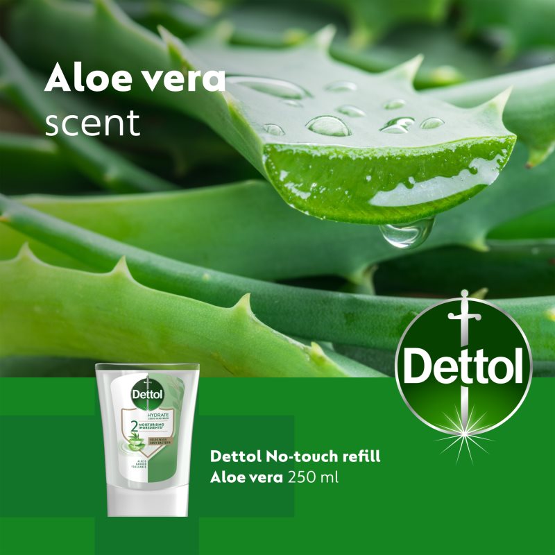 Dettol Soft On Skin Set Recharge Pour Doseur De Savon Sans Contact Conditionnement Avantageux Aloe Vera