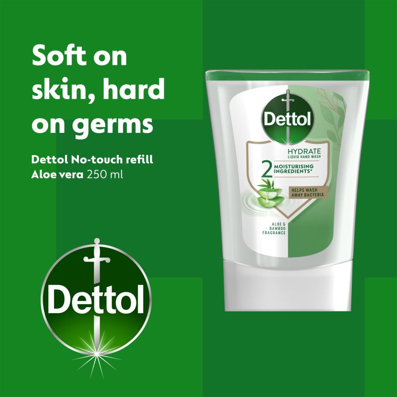 Dettol Soft On Skin Set Recharge Pour Doseur De Savon Sans Contact Conditionnement Avantageux Aloe Vera