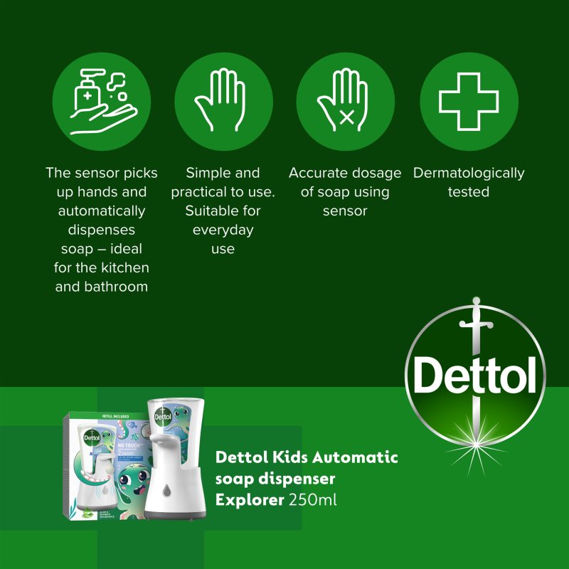 Dettol Kids No-Touch bezdotykový dávkovač mýdla 250 ml
