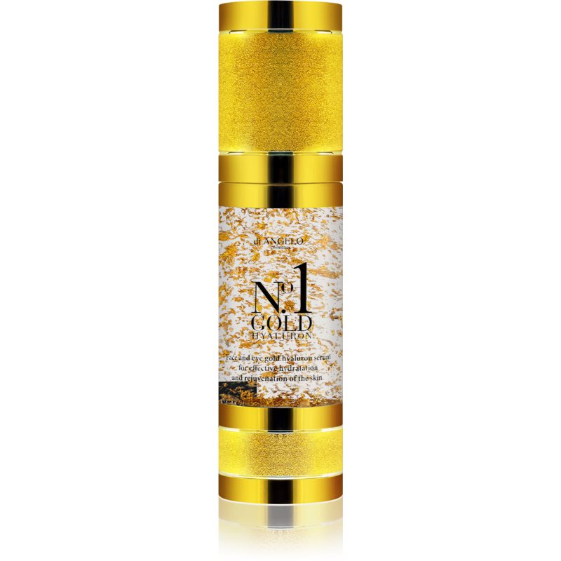 Di Angelo Cosmetics No1 Gold сироватка на основі гіалуронової кислоти для миттєвого освітлення та омолодження шкіри 30 мл