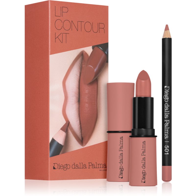 Photos - Lipstick & Lip Gloss Diego dalla Palma Lip Contour Kit lip set shade 501 NUDE 