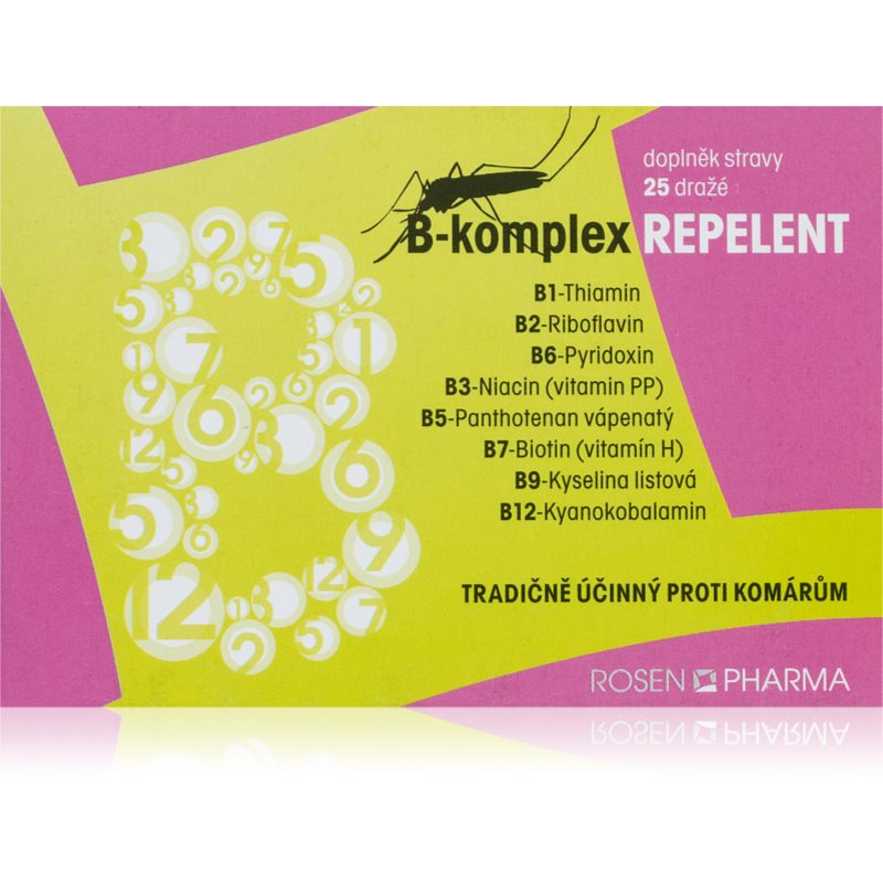 RosenPharma B-complex Repelent tablety proti komárom a kliešťom 25 tbl