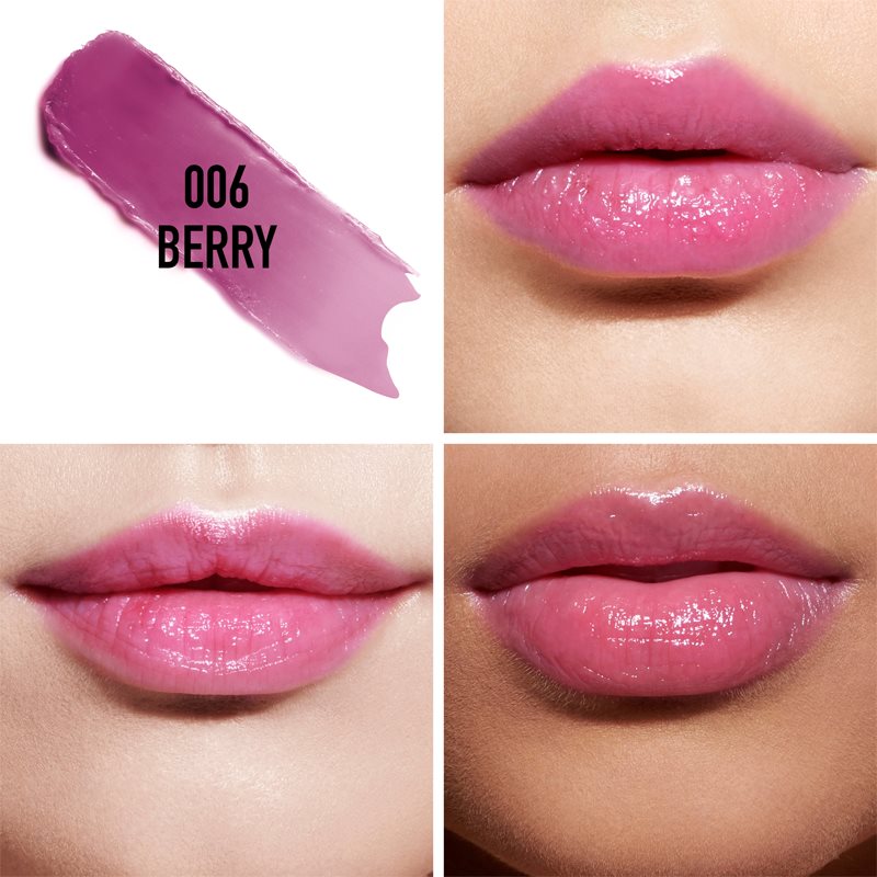DIOR Dior Addict Lip Glow Natural glow custom color reviving lip balm - 24h* hydration - 97%** natural-origin ingredients shade 006 Berry 3,2 g