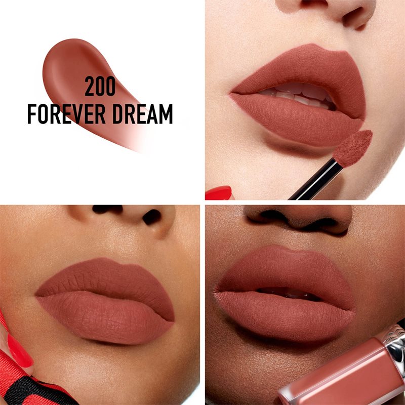 DIOR Rouge Dior Forever Liquid Liquid Matt Lipstick Shade 200 Forever Dream 6 Ml