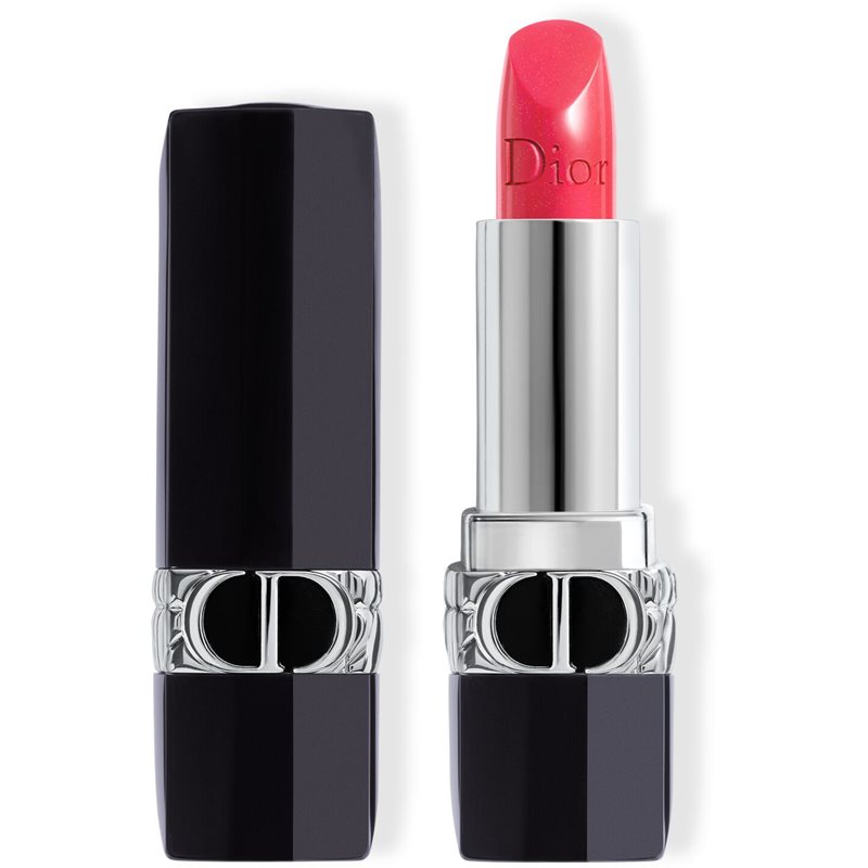 DIOR Rouge Dior Mineral Glow Limited Edition hosszan tartó rúzs utántölthető árnyalat 565 Cherry Topaz Satin 3,5 g