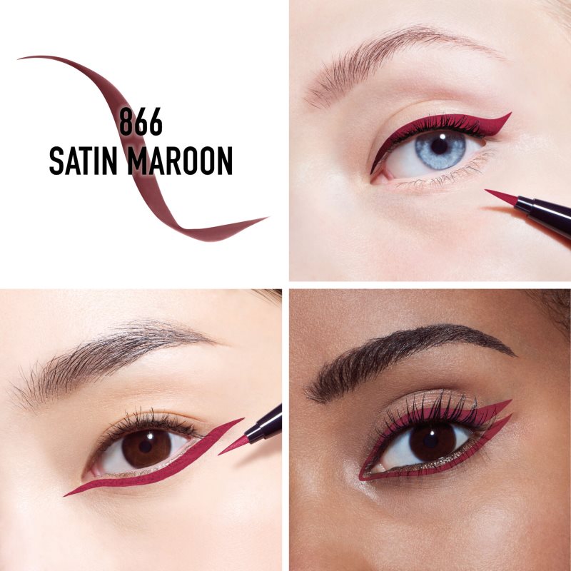 DIOR Diorshow On Stage Liner Liquid Eyeliner Pen Waterproof Shade 866 Satin Maroon 0,55 Ml