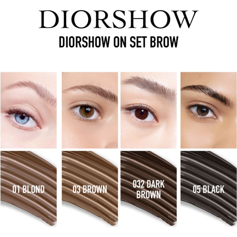 DIOR Diorshow On Set Brow туш для брів відтінок 05 Black 5 мл