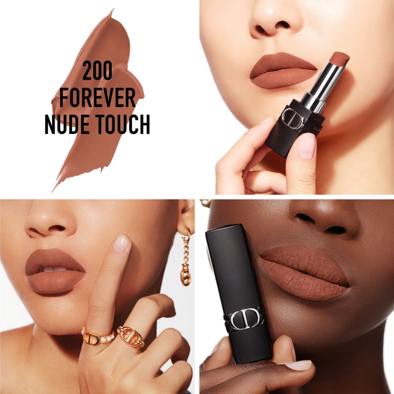 DIOR Rouge Dior Forever Transfer-Proof Lipstick - Ultra Pigmented Matte - Bare-Lip Feel Comfort Shade 200 Forever Nude Touch 3,2 G