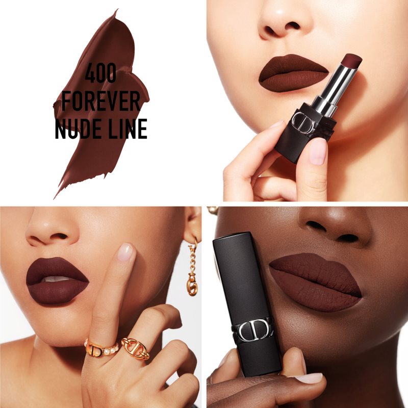 DIOR Rouge Dior Forever barra de labios matificante tono 400 Forever Nude Line 3,2 g
