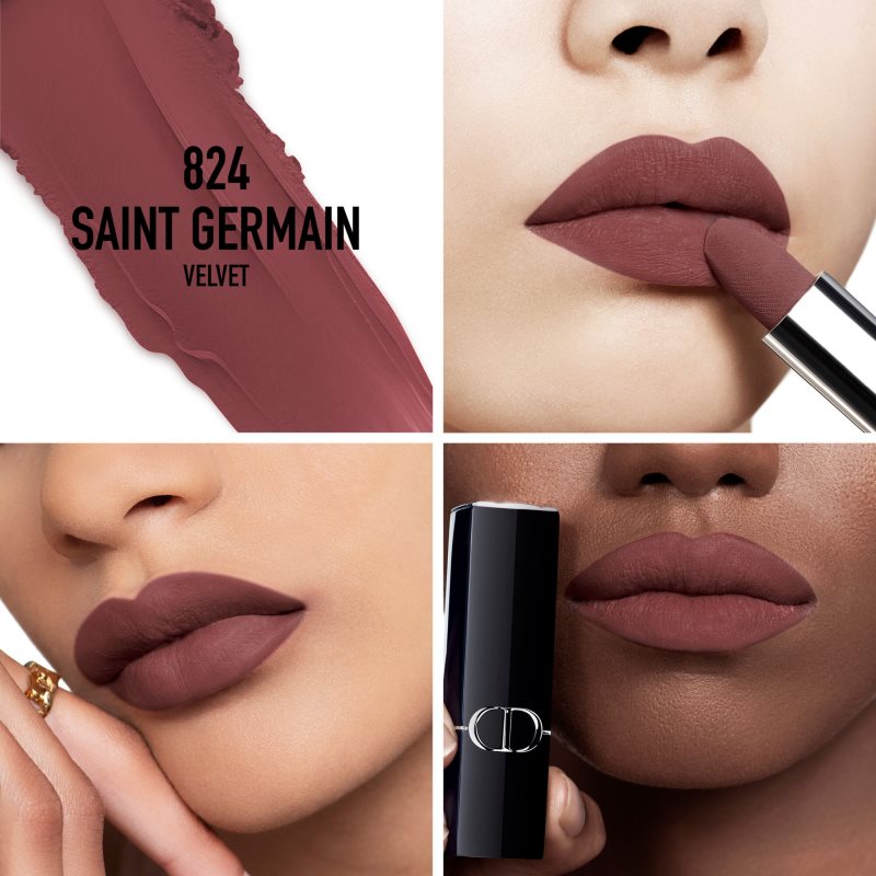 DIOR Rouge Dior langanhaltender Lippenstift nachfüllbar Farbton 824 Saint Germain Velvet 3,5 g